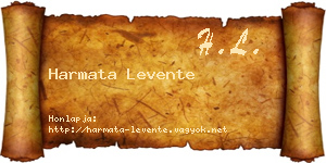 Harmata Levente névjegykártya